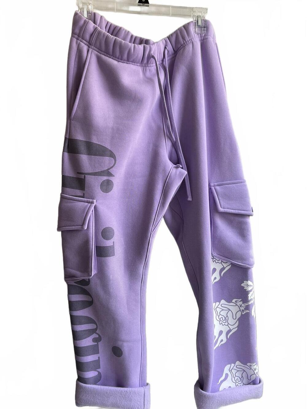 Civil Regime Purple Cargo Sweatpants Size Small